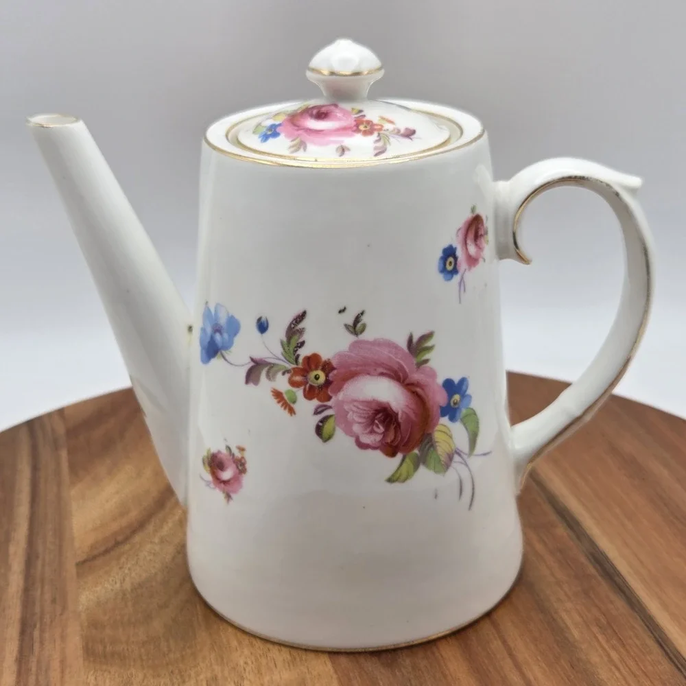 Paragon Bone China Demitasse Espresso/Coffee/Tea Pot And 2 Cups And‎ Saucers Set